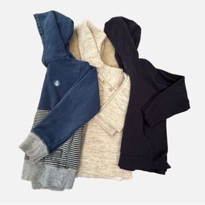 Volcom and ZARA boys hooded sweatshirt sweater bundle size 4/5